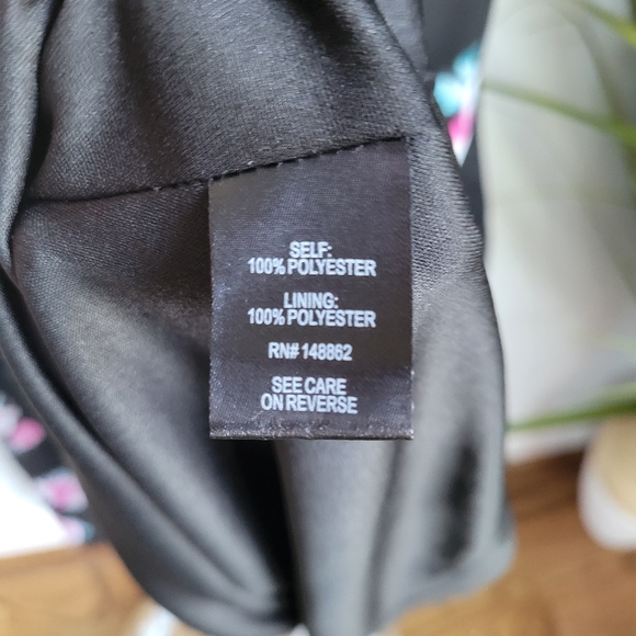 Torrid, Black Pink Floral Rose Georgette Sleeveless Maxi Chiffon Dress, 18 - Picture 8 of 9